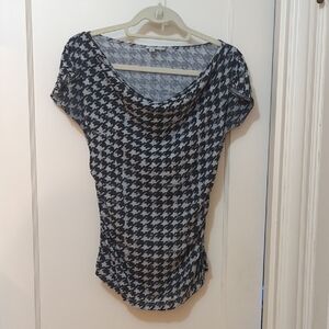 Black and White Houndstooth Women's Top